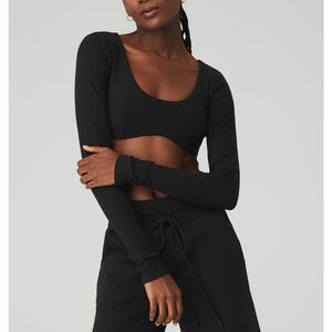 ALO Yoga Ribbed Defined Long Sleeve Bra